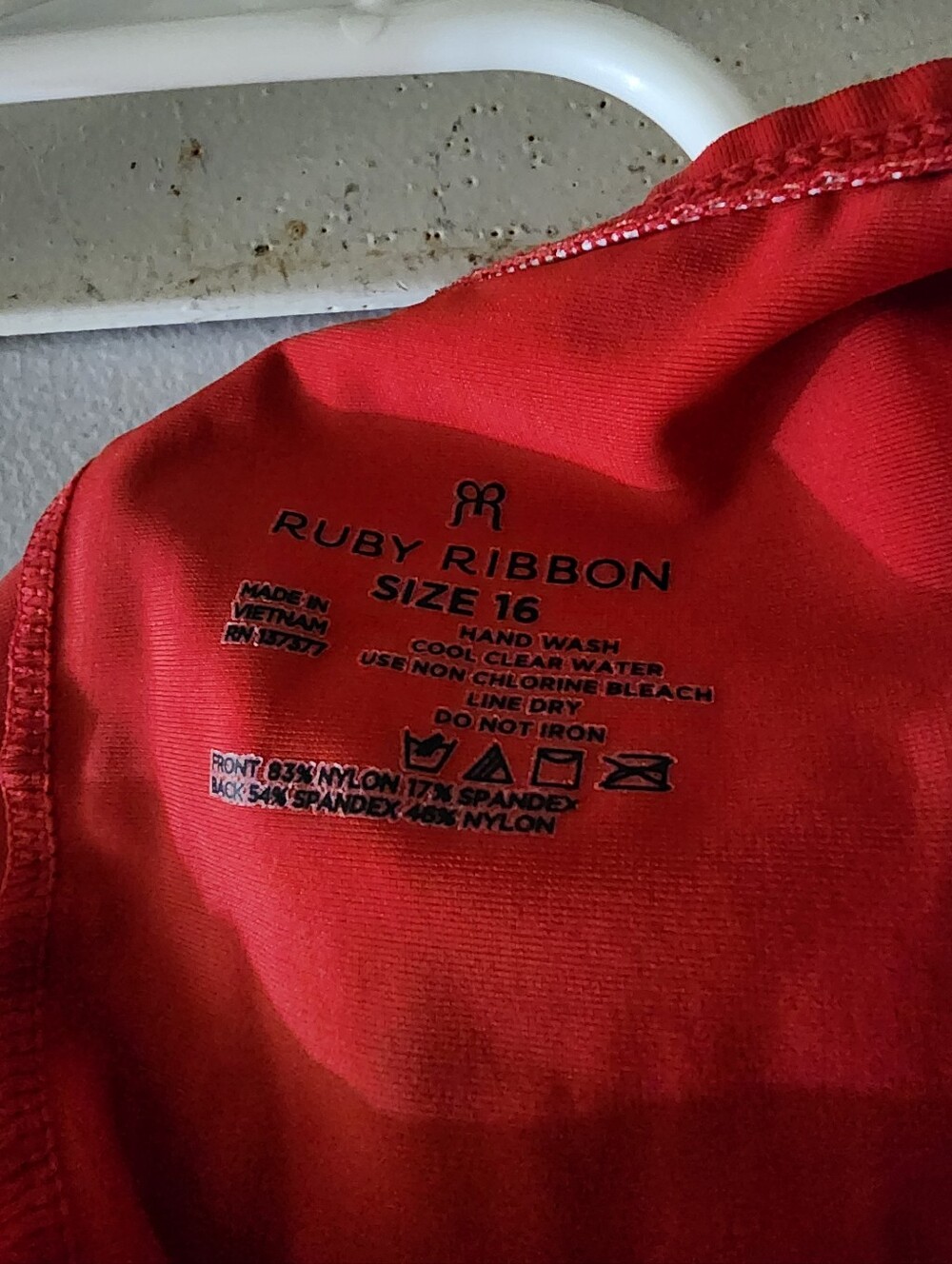 Ruby Ribbon Red Ruched Bandeau One-Piece - Picture 3 of 3